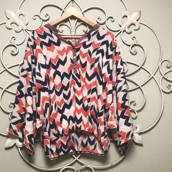 PerSeption Concept Tops - Chevron pattern loose blouse